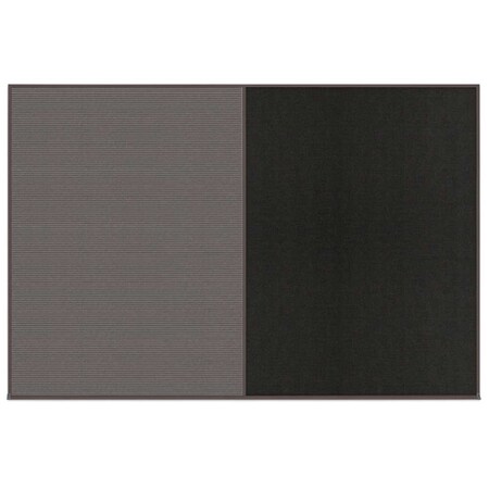 United Visual Products Enclosed Corkboard, 1 Door, 72"x36", 4" Fra UV3404-BRONZE-DBURGU